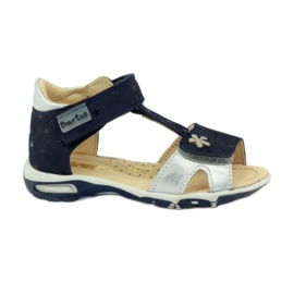 Sandali con velcro Bartuś 138 blu navy grigio