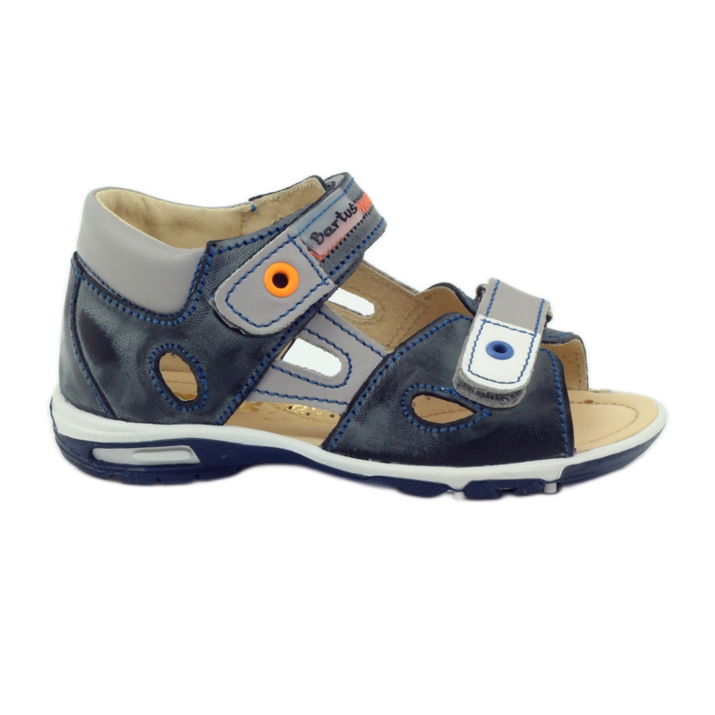 Sandali con velcro Bartuś 119 grigio scuro