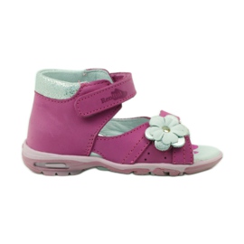 Ren But Sandali in pelle delle ragazze in pelle con fiore 097 rosa