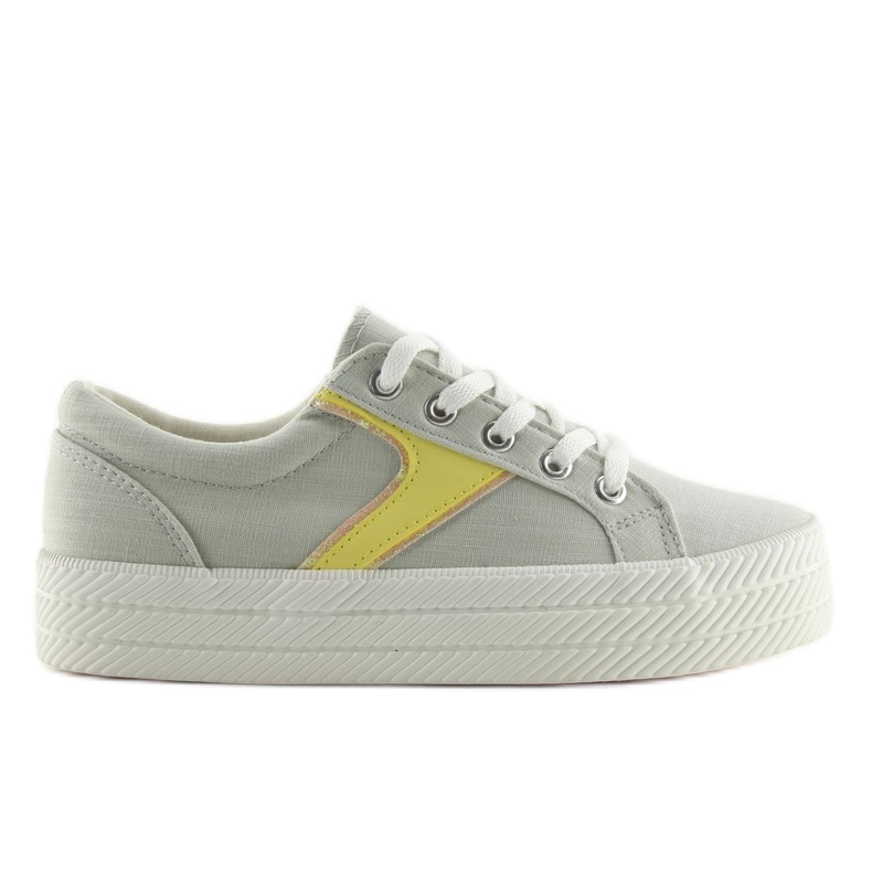 Sneakers grigie su suola alta K1831401 Gris grigio