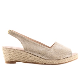 Espadrillas su zeppe basse oro 127 oro