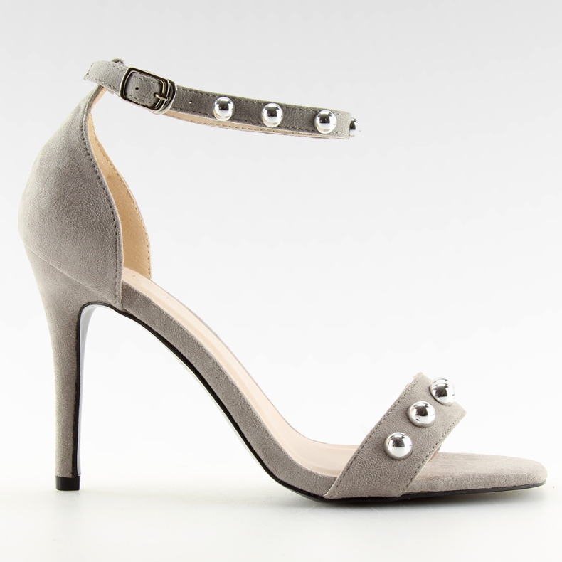Sandali con tacco ZY118 L.GRAY grigi grigio