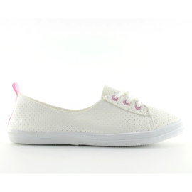 Sneakers da donna bianche L1832401 rosa bianco
