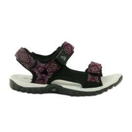 American Club Sandali con inserto in pelle americana 6102 viola nero