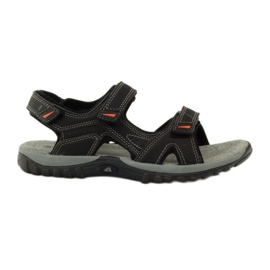 American Club Sandali con inserto in pelle americana 6201 nero