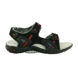 American Club Sandali con inserto in pelle americana 5267 nero
