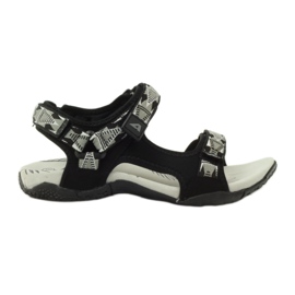 American Club Sandali con inserto in pelle americana 6102 nero grigio