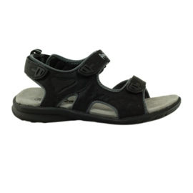 American Club Sandali con inserto in pelle americana 1906 nero