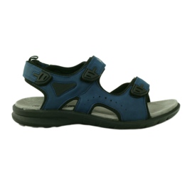 American Club Sandali con inserto in pelle americana 1906 blu navy