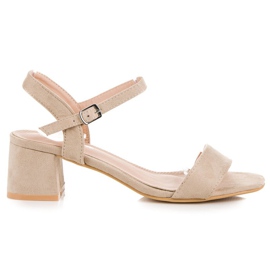 Renda Sandali con tacco alto marrone