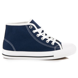 Sneakers blu navy sopra la caviglia