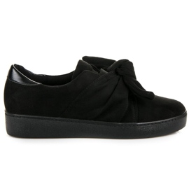 Bestelle Sneakers slip-on con fiocco nero