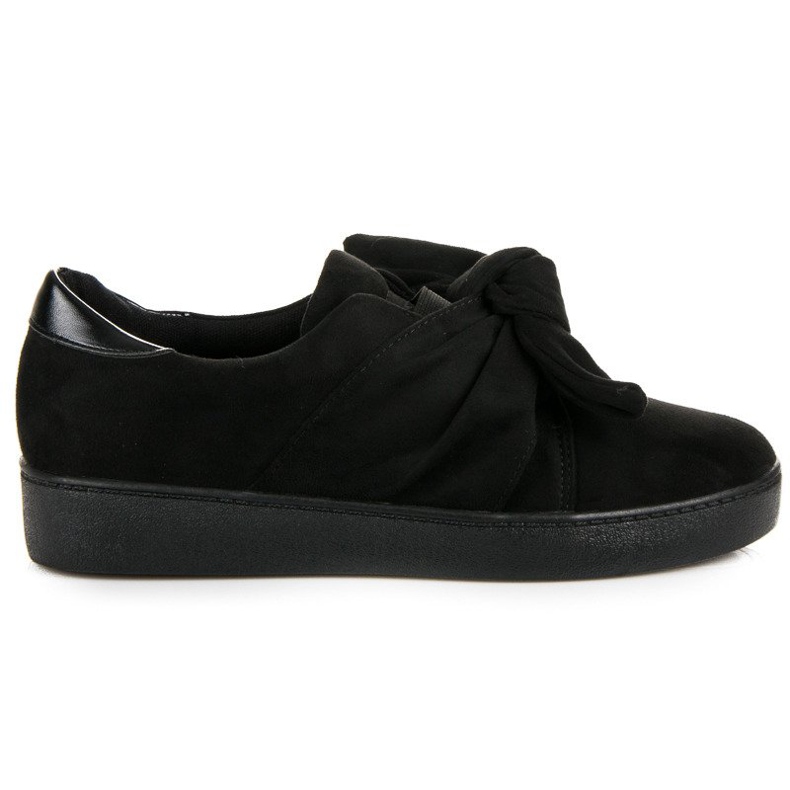 Bestelle Sneakers slip-on con fiocco nero