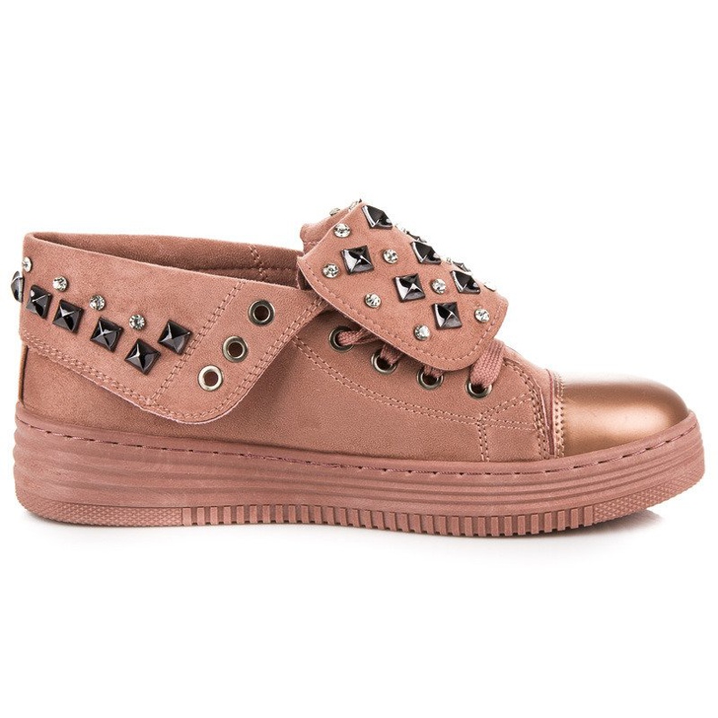 Sneaker in camoscio roccia rosa