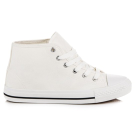 Sneakers bianche sopra la caviglia bianco