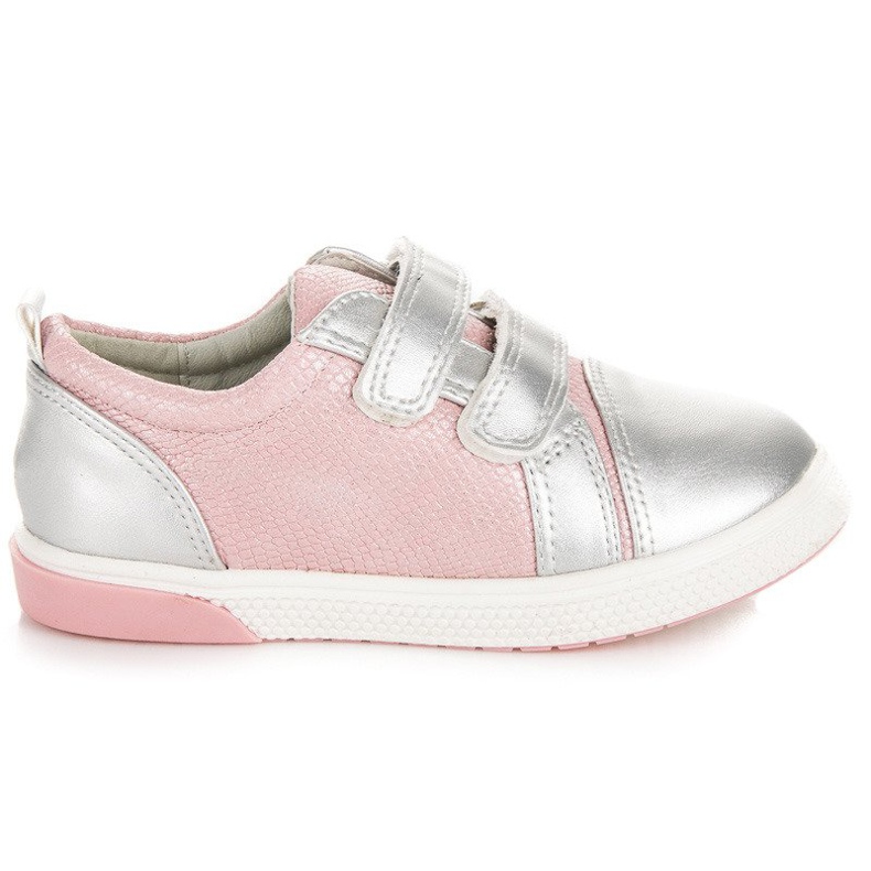 Scarpe da ginnastica in velcro di VINCEZA rosa grigio