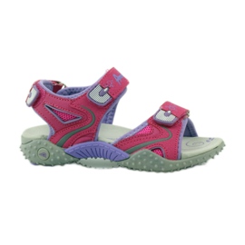 American Club Sandali con inserto in pelle americana 8580 rosa viola
