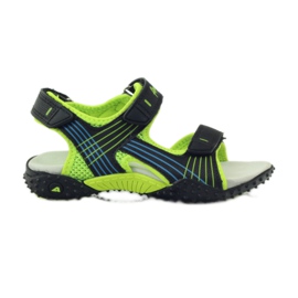 American Club Sandali con inserto in pelle americana 5261 verde nero