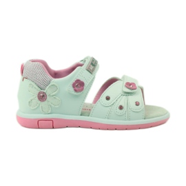 American Club Sandali da bambino con inserto in pelle americana 87285 rosa bianca