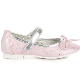 Vinceza Comode décolleté in velcro rosa