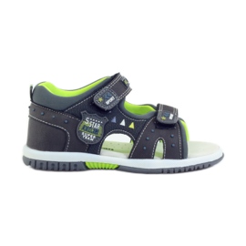 American Club Sandali da bambino con inserto in pelle americana 87289 grigio