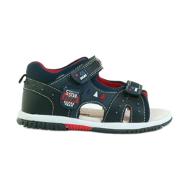 American Club Sandali da bambino con inserto in pelle americana 87289 blu navy