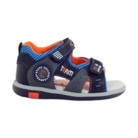 American Club Sandali con inserto in pelle americana 87297 blu navy