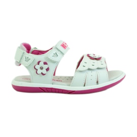 American Club Sandali da bambino con inserto in pelle americana 93606 rosa bianco