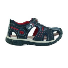 American Club Sandali con inserto in pelle americana 93594 blu navy rosso