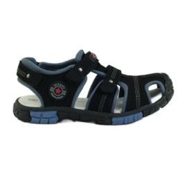 American Club Sandali con inserto in pelle americana 93603 nero