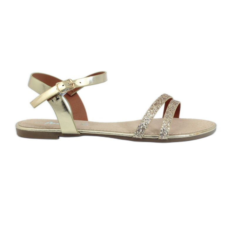 Sandali American Club 052 glitter oro d'oro