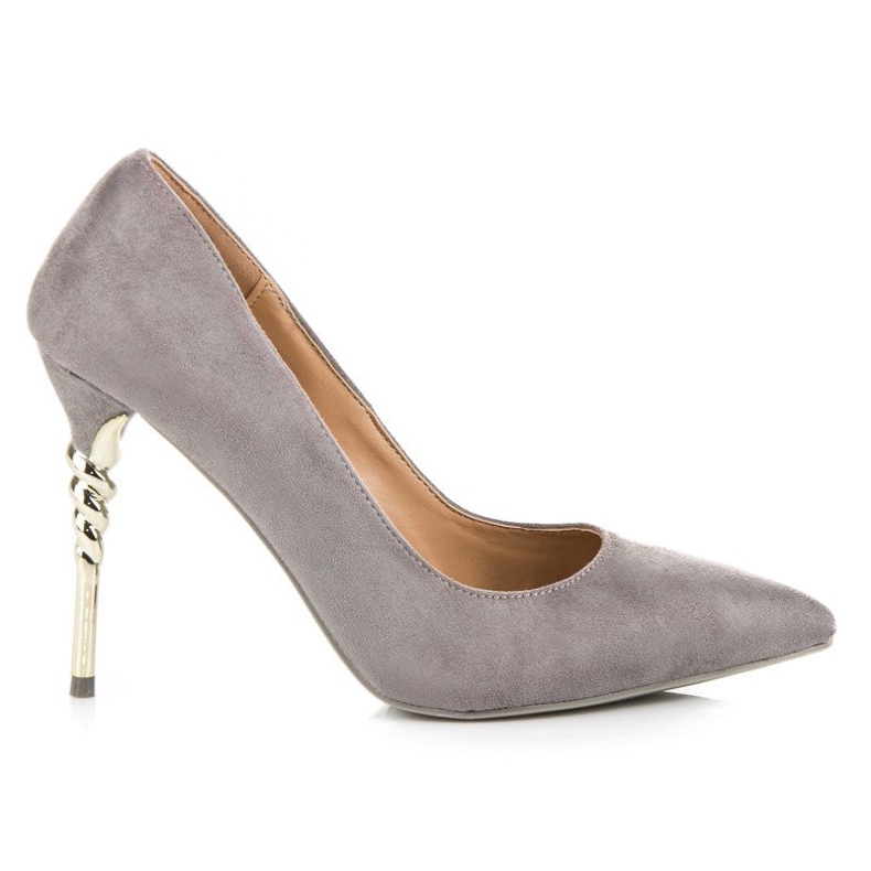 Tacchi in camoscio grigio