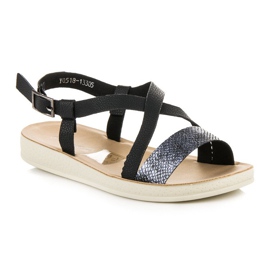 Sandali bassi con fibbia vinceza nero