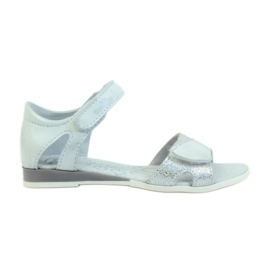 Sandali bianchi e argento Ren But 4333 grigio bianco