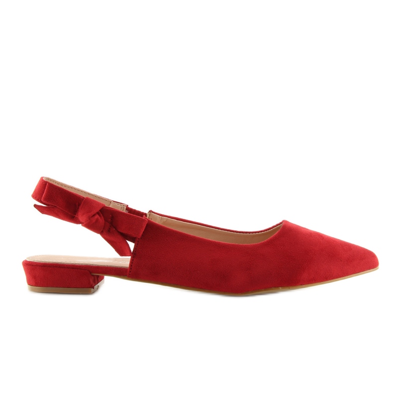 Ballerine rosse con tacco aperto 100-879SA rosso