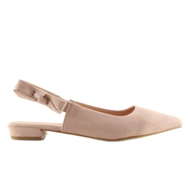 Ballerine tacco aperto rosa 100-879SA