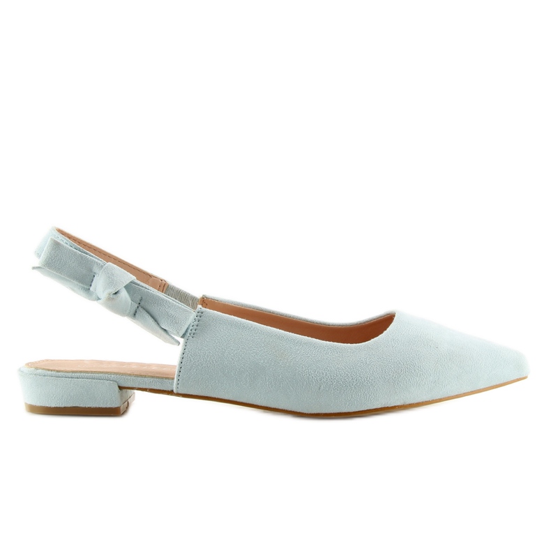 Ballerine con tacco aperto 100-879 blu