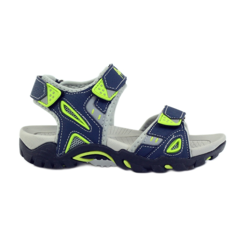 Sandali da bambino blu navy American Club 1713 verde