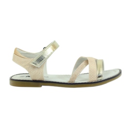 American Club Sandali con inserto in pelle americana 5019 giallo marrone