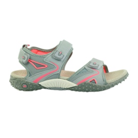American Club Sandali con inserto in pelle americana 1707 grigio arancia