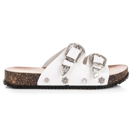 Seastar Ciabatte bianche con fibbie bianca