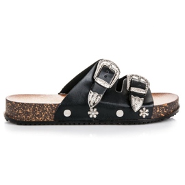 Seastar Ciabatte nere con fibbie nero
