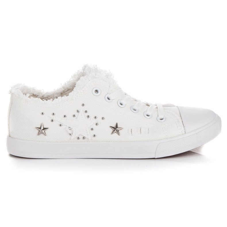 Sneakers in tessuto bianco bianca