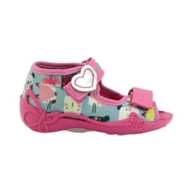 Ciabatte Sandali Serduszko Befado 242p071 rosa grigio
