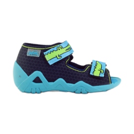 Befado scarpe per bambini pantofole sandali 250p068 blu navy blu verde