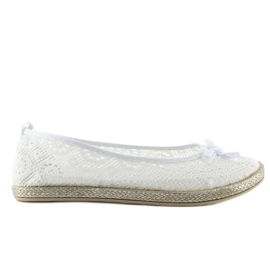 Meravigliose ballerine in pizzo JX33 White bianca