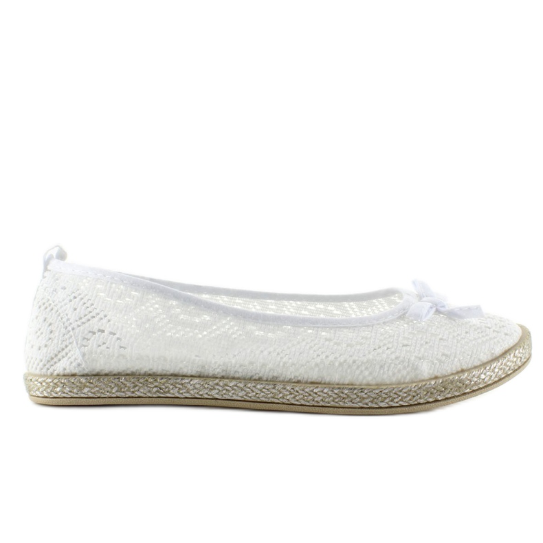 Meravigliose ballerine in pizzo JX33 White bianca