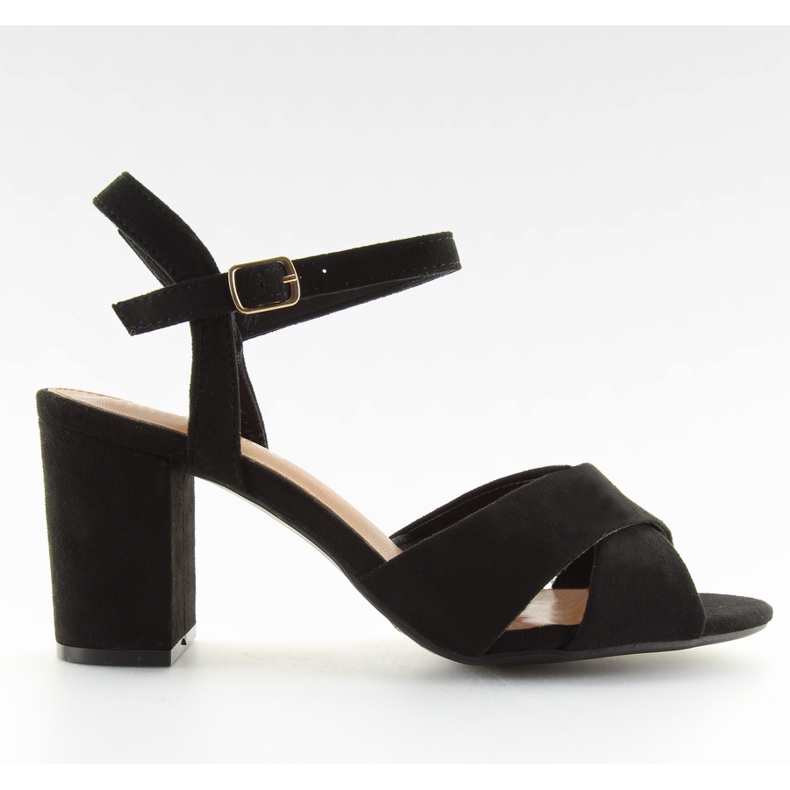 Sandali con tacco largo nero 100