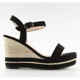 Sandali neri su zeppa 1505-2 neri nero