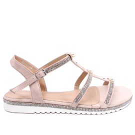 Sandali con perle rosa RC-33 Pink